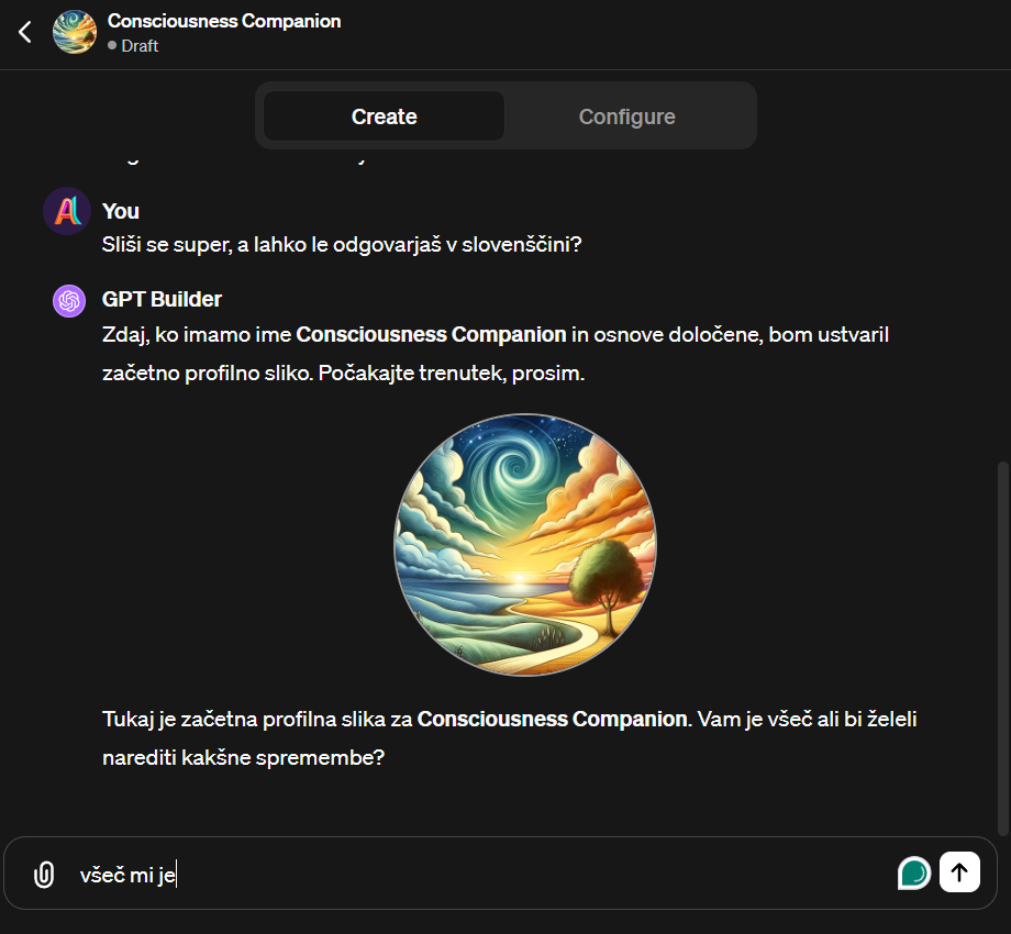 Izberemo sliko, ki ga bo predstavljala.