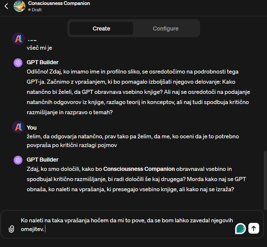 Če želimo, specificiramo še več stvari.